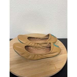 Tieks by Gavrieli Size 6 Ballet Flats Camel Leather Tan Foldable Shoe‎